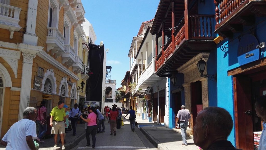 Sétálóutca Cartagena óvárosában